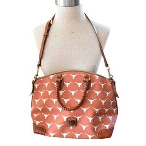 Texas Longhorn Dooney & Bourke Designer Handbag Leather Satchel Hook em Horns